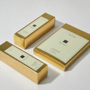 wholesale and custom gold perfume and cosmetic boxes