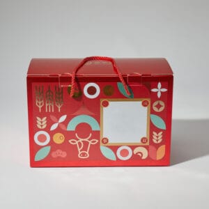 red printed gift box can be customized