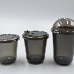 U-shaped PET black beverage cup