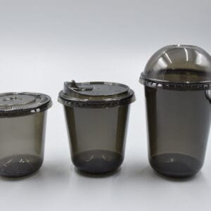 U-shaped PET black beverage cup