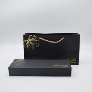wholesale Flip-top black printed gift box