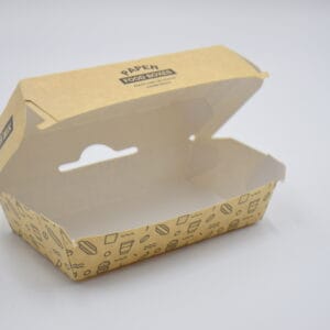 Kraft paper hamburger and hot dog packaging box