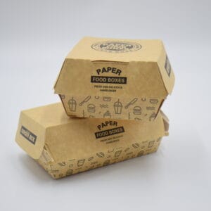 Kraft paper hamburger and hot dog packaging box