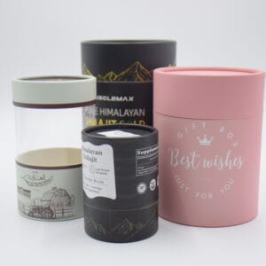 Wholesale Decorative Gift Cardboard Round Paper Box Tube Package for Food Tea Chocolate