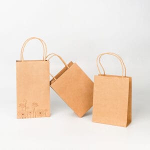 Kraft paper packaging bags takeaway bags and gift bags are available for customization