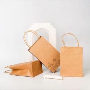 Kraft paper packaging bags takeaway bags and gift bags are available for customization