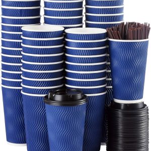 Customized blue texture paper cup manufacturer