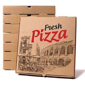Custom-made kraft paper pizza boxes