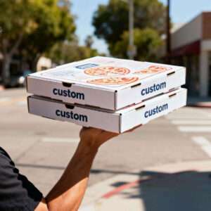 Custom wholesale white pizza boxes