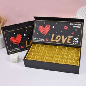 Customized black chocolate box