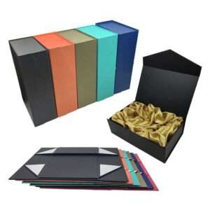 Custom wholesale black logo folding boxes
