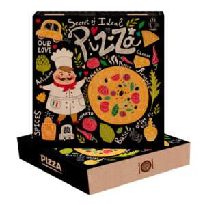 custom-printed cartoon pizza boxes