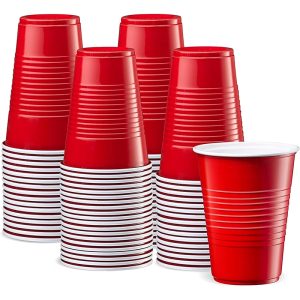 Custom wholesale red plastic cups