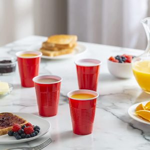 Custom wholesale red plastic cups