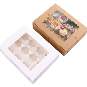 Wholesale kraft and white dessert box