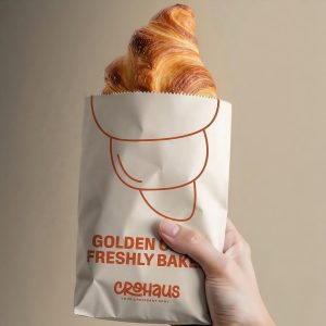 Custom-made paper bread bags