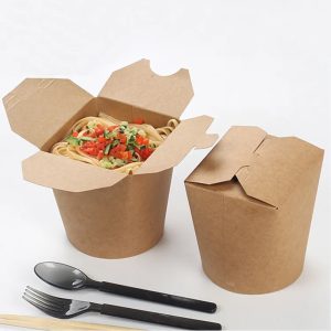 E-co Kraft Noodle Takeway packaging Container wholesale
