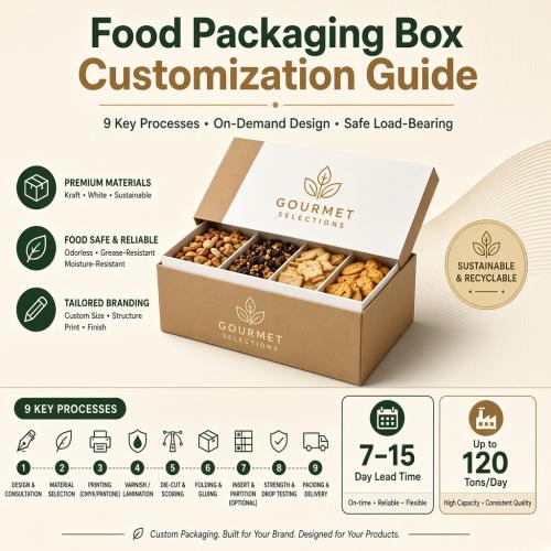 Guide to Custom Food Packaging Boxes 9 Key Techniques & On-Demand Design—Ensuring Safety and Load-Bearing Reliability